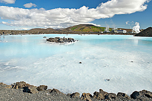蓝色泻湖,靠近,雷克雅未克,冰岛