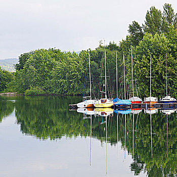 帆船,湖