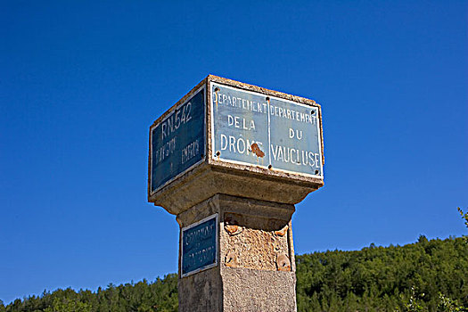 界碑,沃克吕兹省,普罗旺斯,法国