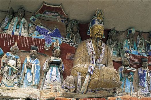 重庆,省,大足,佛教,悬崖,雕塑,宋朝,9世纪,13世纪