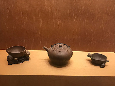古代文物,茶具,一壶两杯