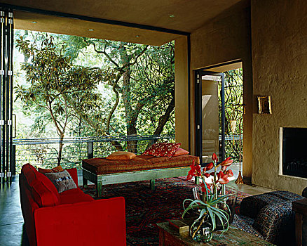 客厅,墙壁,土,水泥,混合,绿色,座椅,玩