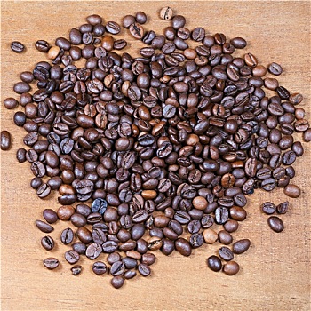 咖啡豆,木板