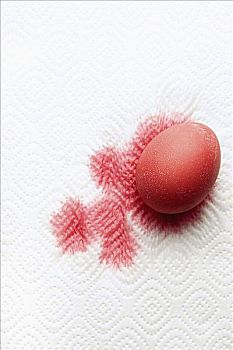 蛋,遮盖,红色,涂绘