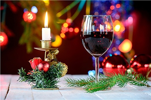 红酒杯,圣诞装饰