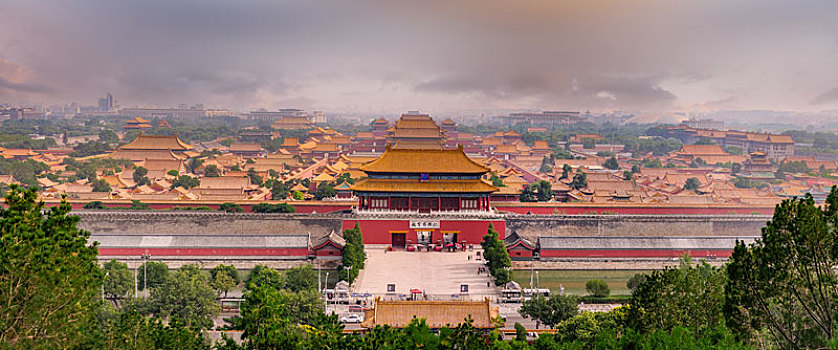 北京故宫鸟瞰
