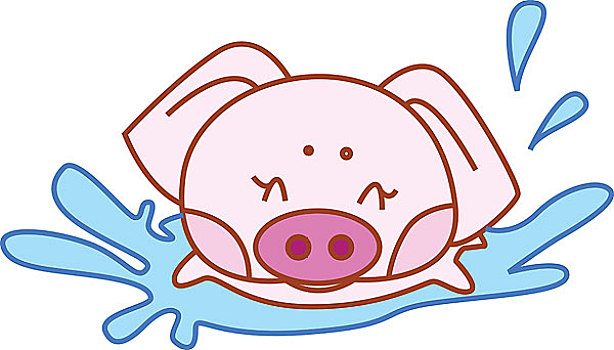 猪生肖插画