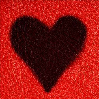 情人节,卡,心形,爱情象征,红色,皮革,背景