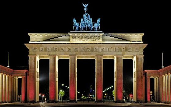 光亮,勃兰登堡门,柏林,德国