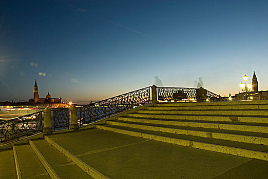 台阶,威尼斯,桥,黎明