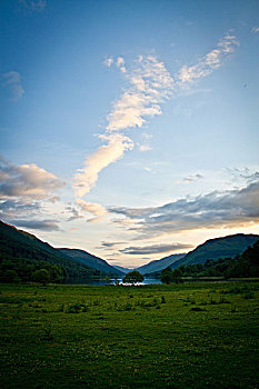湖,洛蒙德湖,特罗萨克斯山,国家公园,苏格兰