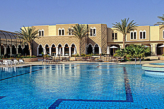 北非,突尼斯,托泽尔,酒店,棕榈海滩