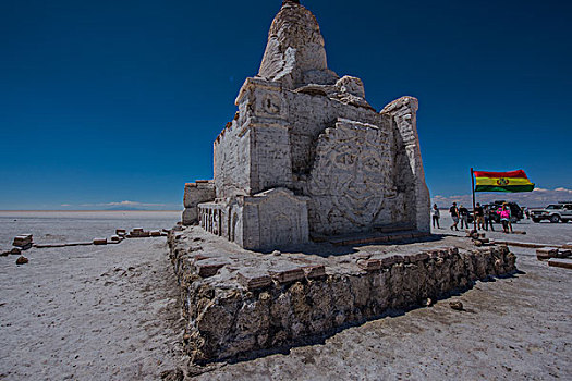 玻利维亚乌尤尼盐湖山区纪念碑
