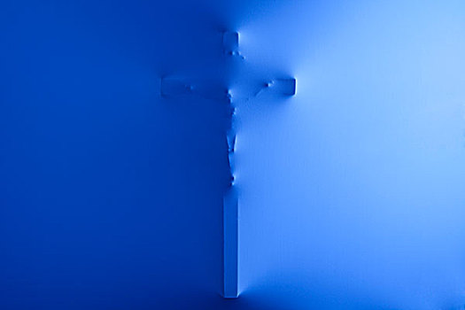 耶稣十字架,蓝色,表面