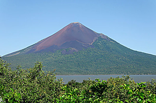 火山,遗址,尼加拉瓜,中美洲