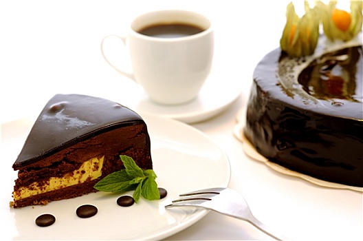 美味,褐色,巧克力蛋糕