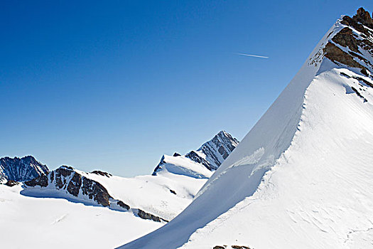 风景,积雪,山,格林德威尔,瑞士