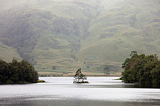湖,景色,苏格兰高地,苏格兰