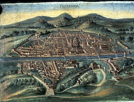 地图,佛罗伦萨,15世纪,艺术家,未知
