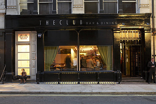 俱乐部,酒吧,就餐,伦敦,2006年,户外