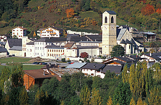 风景,寺院,修道院教堂,瑞士,欧洲
