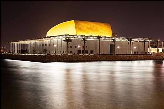 巴林,国家博物馆,夜晚