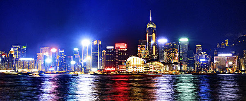 香港,维多利亚港,霓虹,夜景