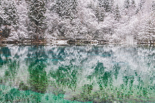 九寨沟雪景