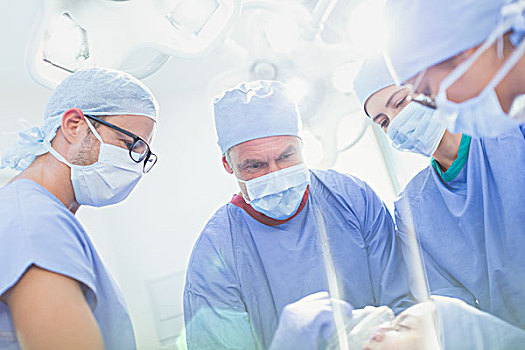 专注,外科,麻醉师,准备,病人,外科手术,手术室