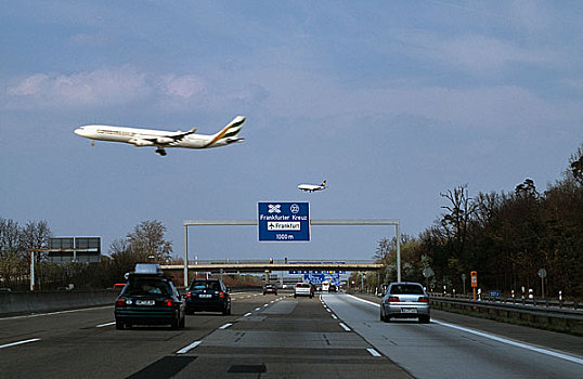 飞机,飞跃,高速公路,德国