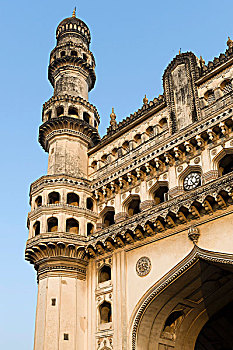 尖塔,纪念建筑,海得拉巴,安得拉邦,南印度,印度,亚洲