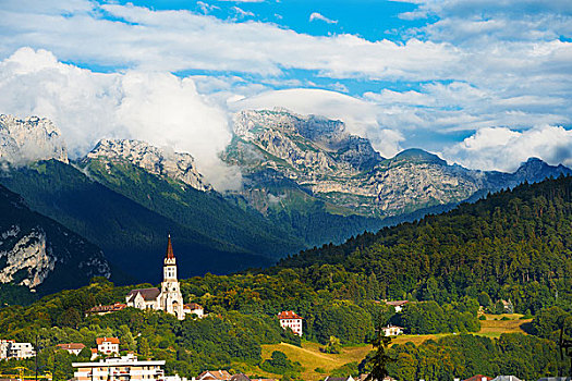 阿纳西,教堂,阿尔卑斯山
