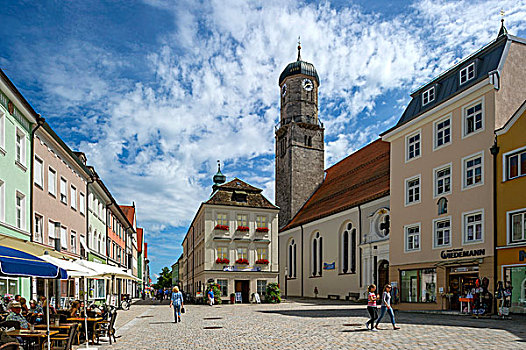 老市政厅,城市,博物馆,教区教堂,玛利亚广场,上巴伐利亚,巴伐利亚,德国,欧洲