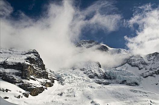 艾格尔峰,山,冰河,格林德威尔,瑞士,欧洲