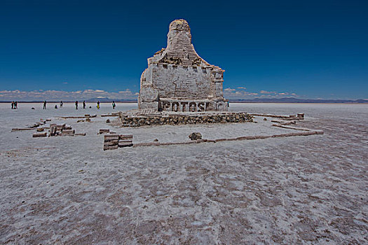 玻利维亚乌尤尼盐湖山区纪念碑