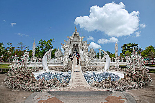 泰北清莱白庙又叫,龙昆寺,灵光寺或白龙寺,wat,rong,khun