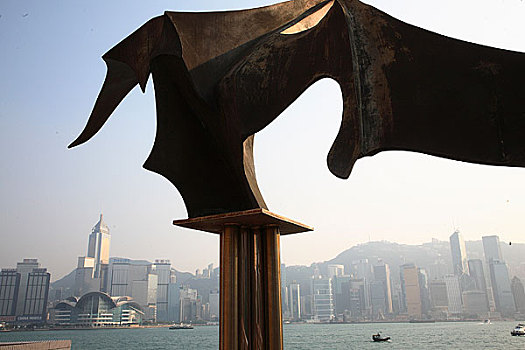 香港回归十周年图片展览－香港城市塑像