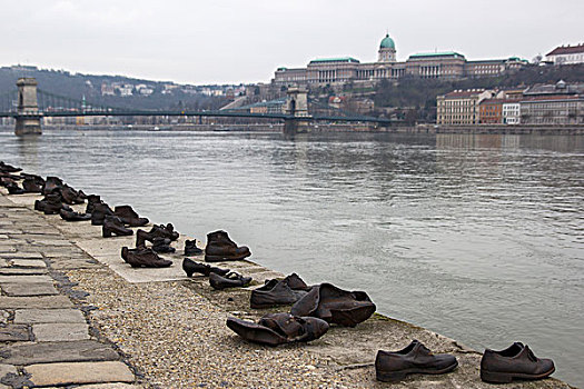 鞋,多瑙河,纪念,布达佩斯