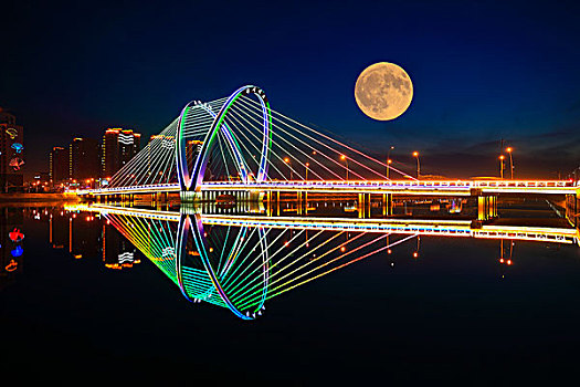 延吉市天池大桥夜景