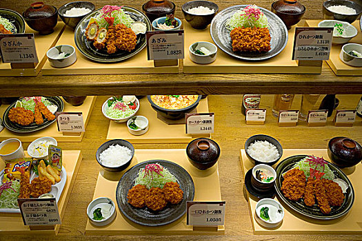 日本,塑料制品,食物,展示