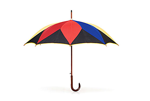 彩色,伞,隔绝,白色背景