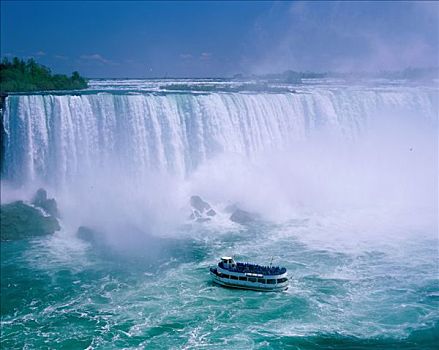 尼亚加拉瀑布,雾中少女号,游船,安大略省,加拿大