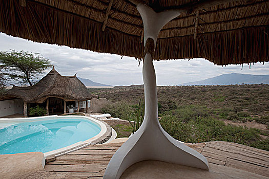 游泳池,雕塑,住宿,肯尼亚,非洲