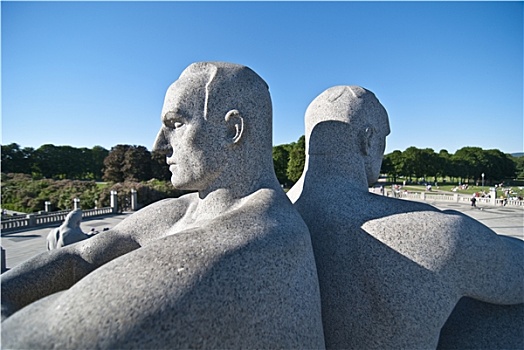 雕塑,公园,奥斯陆,挪威,五月,2009年