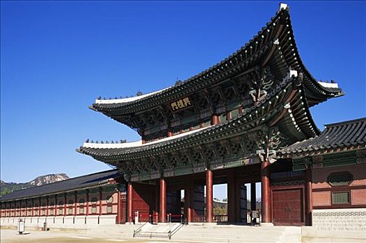 韩国,首尔,入口,景福宫,大门