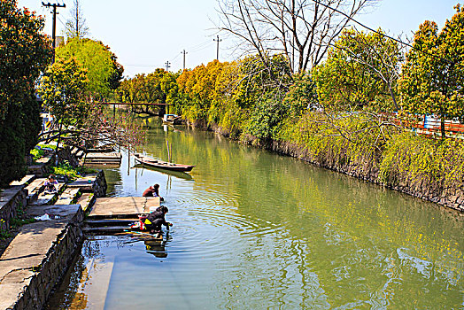 海曙,古林镇,蜃蛟村,水乡,亭子,廊桥