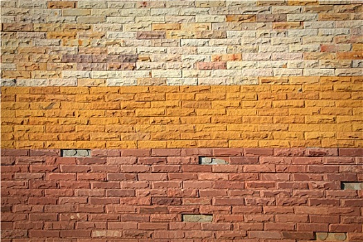 图案,彩色,现代,砖墙
