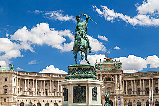 雕塑,霍夫堡,皇家,宫殿,维也纳,奥地利