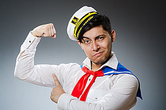 有趣,船长,水手,戴着,帽子