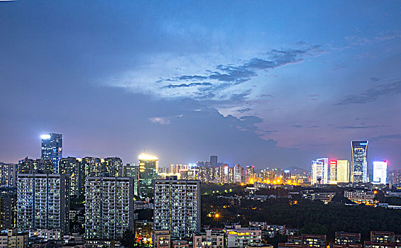 深圳南山科技园夜景全景图